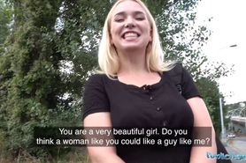 Public Agent hot blonde teen Russian Vera Jarw nailed outside