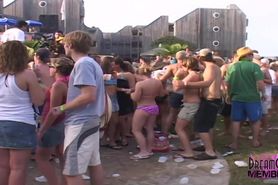 College Girls Get Naked In Front Of Huge Crowd