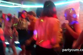 Horny cuties get totally foolish and nude at hardcore party