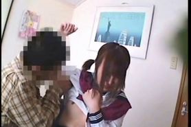 Japanese girl student's oral sex