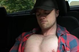 Wanking and cumming in my car