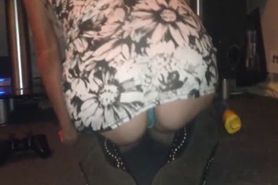 Slut Wife Upskirt Short Dress