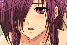 Sensual anime redhead slurping  - video 1