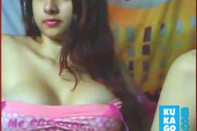 Sexy Indian Slut Bounces Perfect Tits On Webcam - video 1