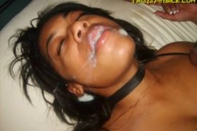 Hot chubby black chick loves a faceful