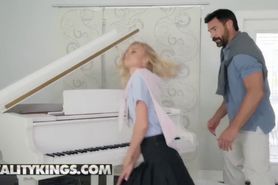 Reality Kings - Cute preppy blonde Kenzie Kai gets fucked by dilf