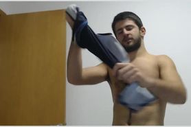 alpha dominant bf comes home sweaty after wrestling practice and strips down