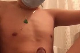 Horny 18 year old Asian Teen Boy Cums a Huge Load during Quarantine