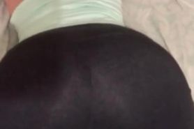 Pawg Teen in Yoga Pants Bends Over for Daddy