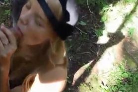 Blowjob in the Woods