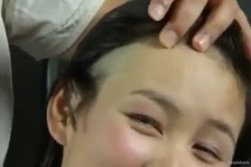 Chinese Girl Shaved Head and Eyebrows