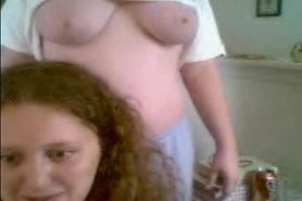 Ugly lesbian couple on webcam