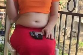 Sexy Chubby Goddess D Cosplays Velma and Smokes Cigarette in Tight T-Shirt