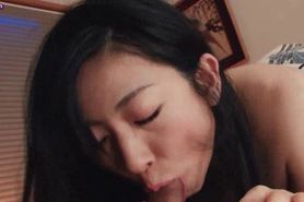 Asian shows off her cocksucking skills - video 2