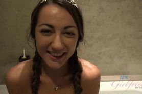 ATK Girlfriends - You screw Lily right in the bath, and creampie her.