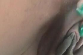 Huge pussy lips creamy masturbation