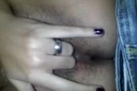 hairy latina fingering