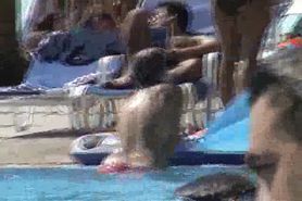 Hidden cam in a swimming pool