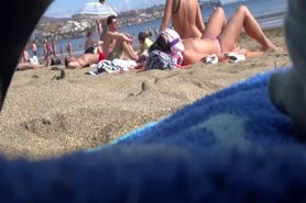 Spying on hot beach girls