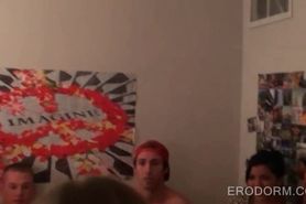 Horny college guys stripping for sex at dorm room party