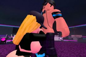Thick ROBLOX girl gives dude a blowjob in a club at 3 AM