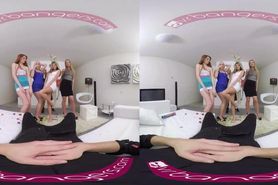 VR PORN-Five hot girls new year party gangbang
