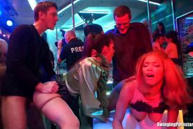 DRUNKSEXORGY - Sinfully chicks take fat pricks in club