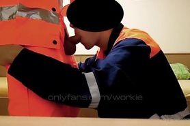 Workie - Worker's mouth fucked by another construction worker