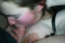 Teen with pink chicks facial