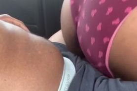 FAT GIRL SLIDING THAT GOOD FAT PUSSY ON MY DICK! TARGET PARKING LOT FUN!