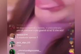 Giovane rossa italiana le esce in diretta Instagram