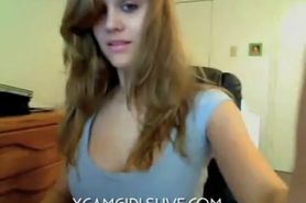 sexy webcam redhead girl stripping hot body