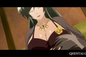 Aroused anime babe gets teased and fucked