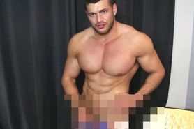 Tanned cocky hunk