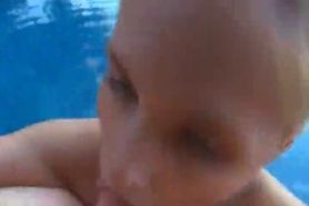 Me cumming on my blonde princess in pool