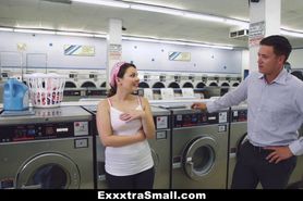 Petite Teen Fucked in Laundromat