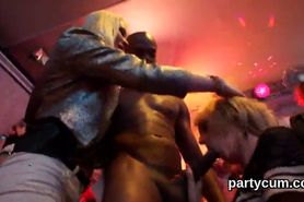 Slutty nymphos get entirely wild and naked at hardcore party