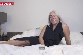 LETSDOEIT - Casting Agent Abuses Hot Blondie in Bed