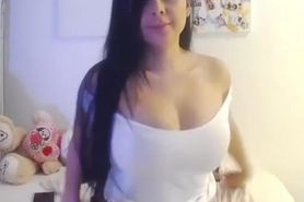 Big ass latina playing on her room