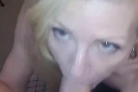 Hot wife gives the best deep throat blowjob ever