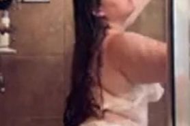 Isabella Playing in the Shower