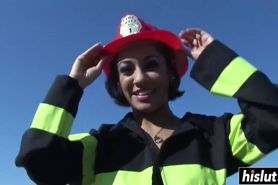 Vanessa Leon is a sexy female fire fighter