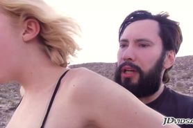 Cute Blonde Enjoys Hardcore Anal in Outdoors