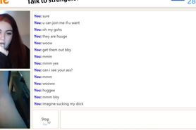 Omegle girl with huge boobs talks dirty to me