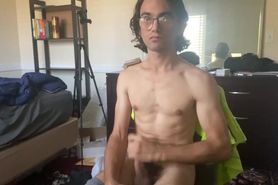 Guy with cerebral palsy trying to jerk off to porn