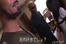 Small Japanese Girl Get Creampie by 3 black guy Part 1