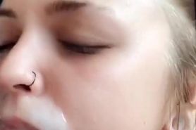 Boyfriend Busts All On Face Love His Cum
