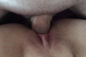 Fucking her till she cums and slowly pulling out