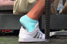 East-European Lady's Socked Sneaker Heel-Popping-Dipping 2