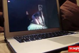 Cuckold husband FaceTime with hot wife